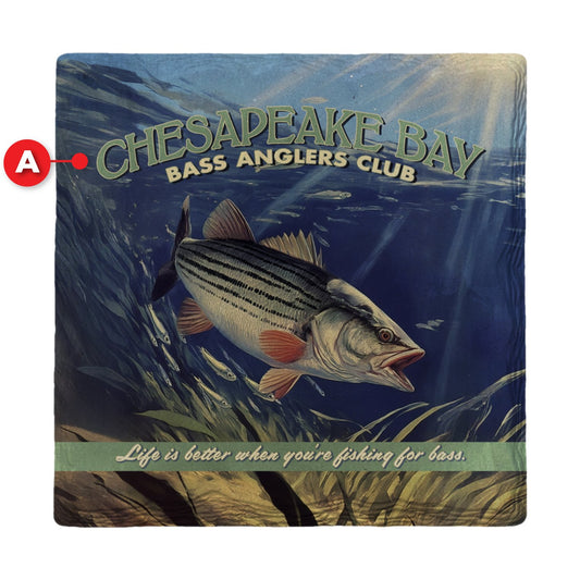 Chesapeake Bay Bass Anglers | Ceramic Drink Coaster