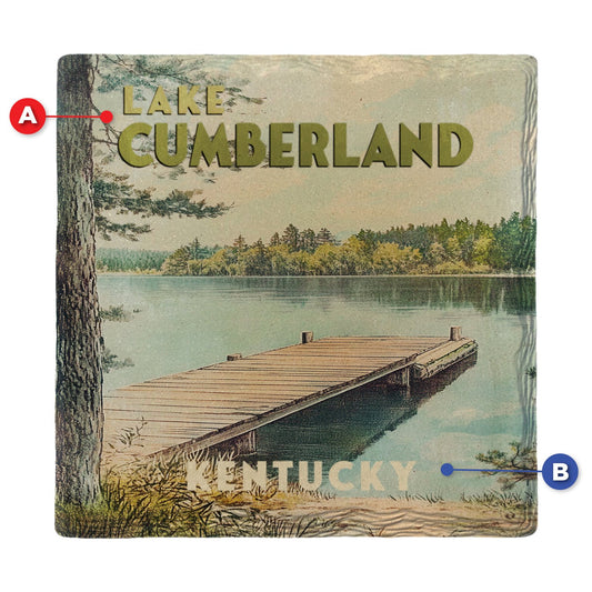 Lake Cumberland Dock | Ceramic Drink Coaster