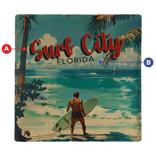 Surf City Florida Surfer | Ceramic Drink Coaster