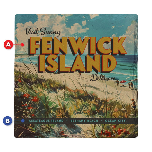 Sunny Fenwick Island | Ceramic Drink Coaster
