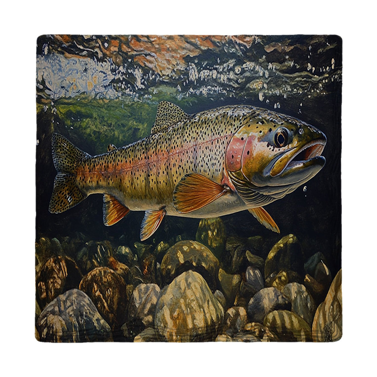 River Rock Trout | Ceramic Drink Coaster