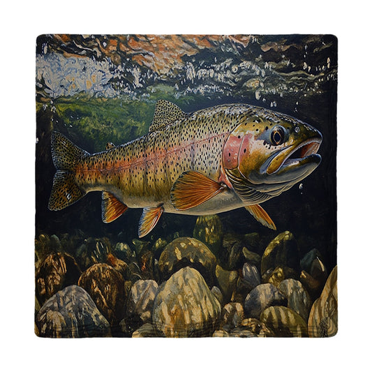 River Rock Trout | Ceramic Drink Coaster