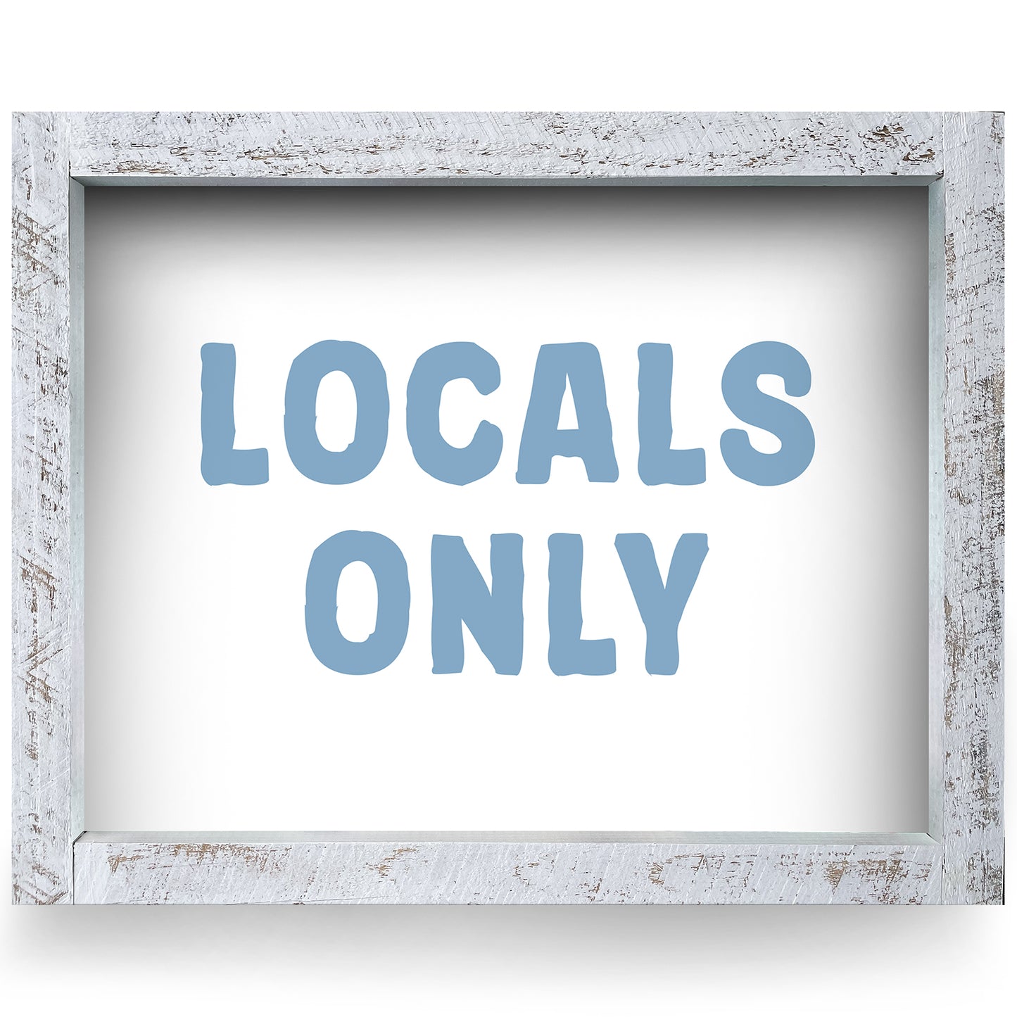 Locals Only | Real Wood Framed Wall Art Print