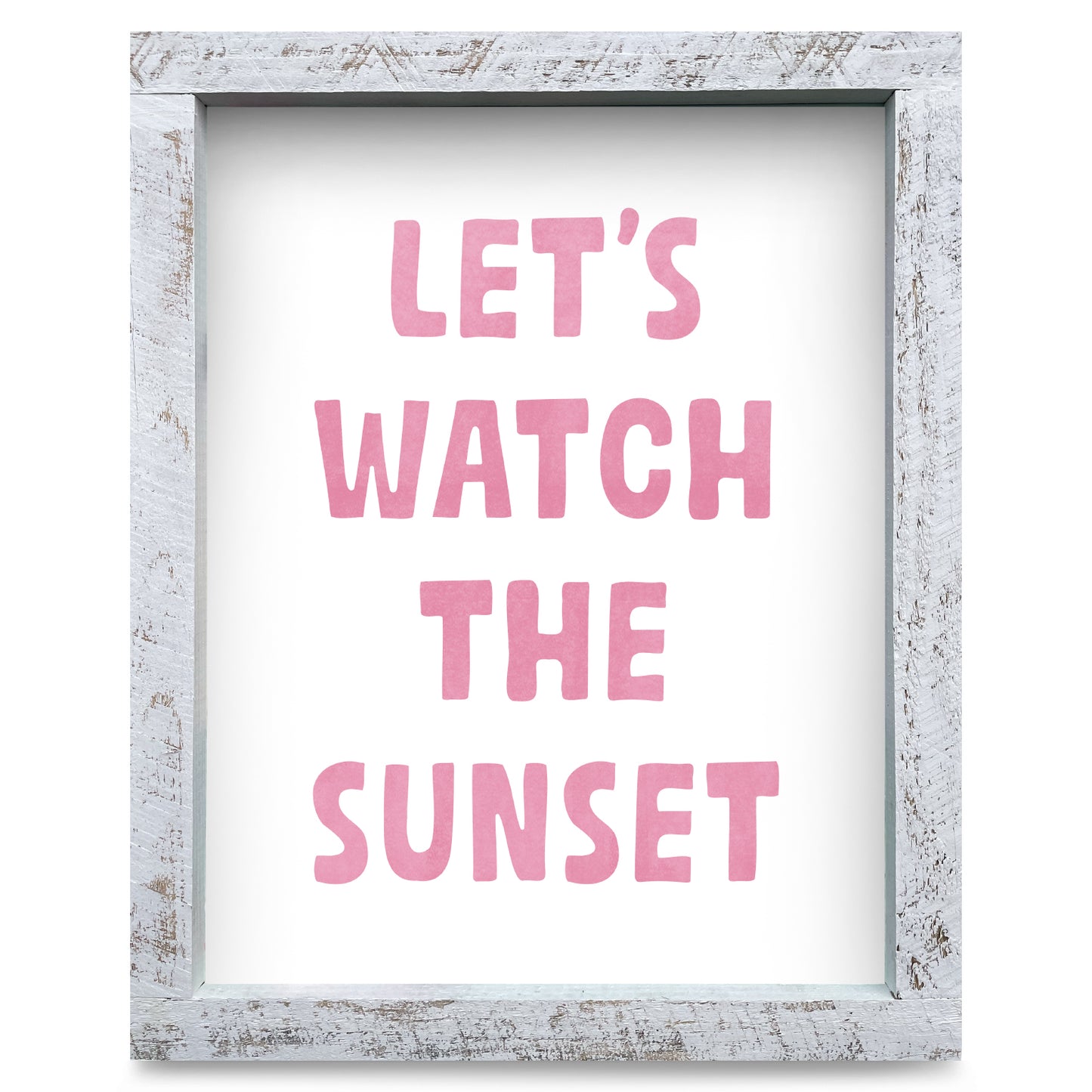 Watch The Sunset | Real Wood Framed Wall Art Print