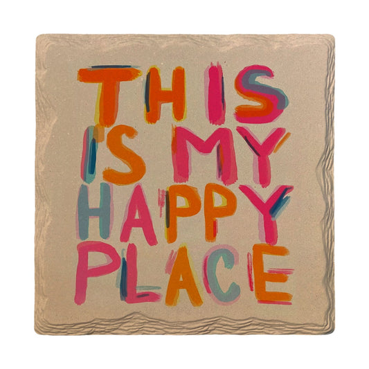 This Is My Happy Place | Ceramic Drink Coaster