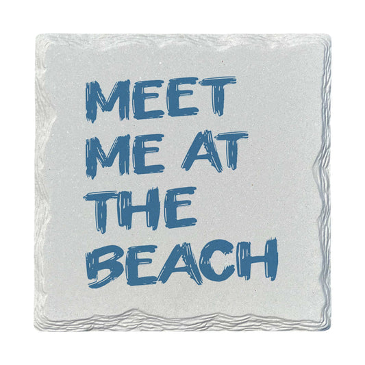 Meet Me at the Beach | Ceramic Drink Coaster