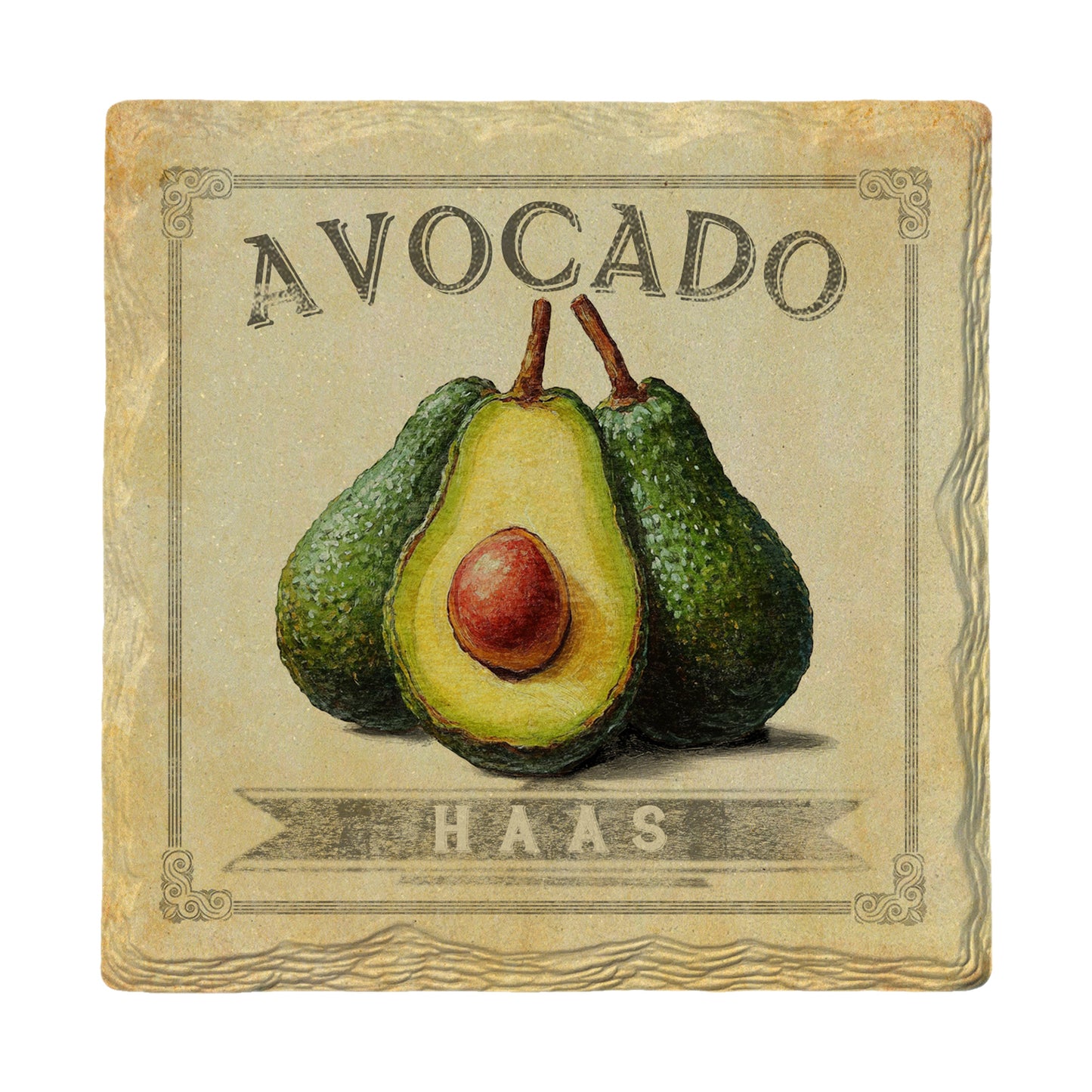 Vintage Avocado | Drink Coaster