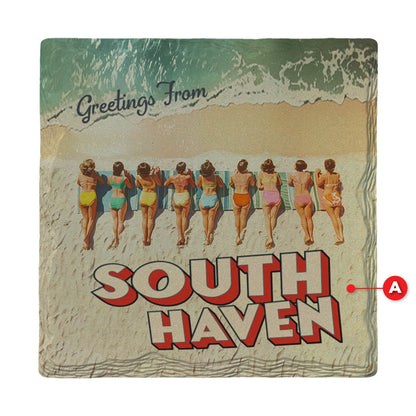 Customizable Vintage 9 Beach Bums | Ceramic Drink Coaster
