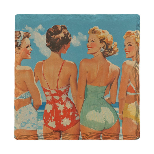 Vintage Bathing Beauties | Ceramic Drink Coaster