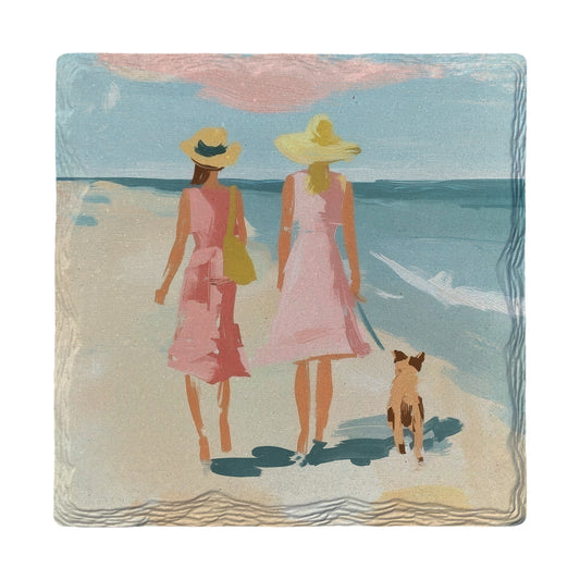 Ladies Beach Walk | Ceramic Drink Coaster