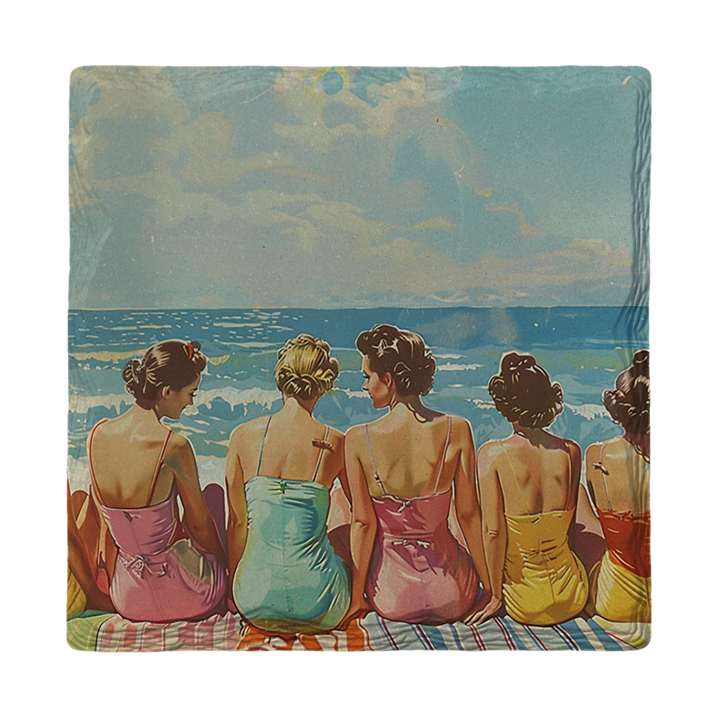 Vintage Beach Babes | Drink Coaster