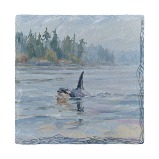 Misty Cove Orca | Ceramic Drink Coaster