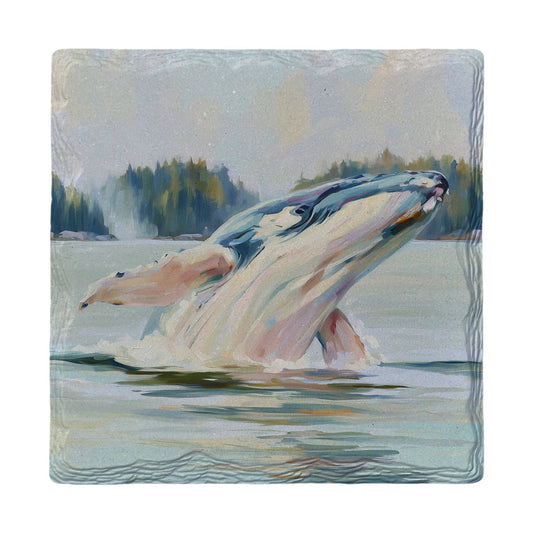 Breaching Humpback Whale | Ceramic Drink Coaster