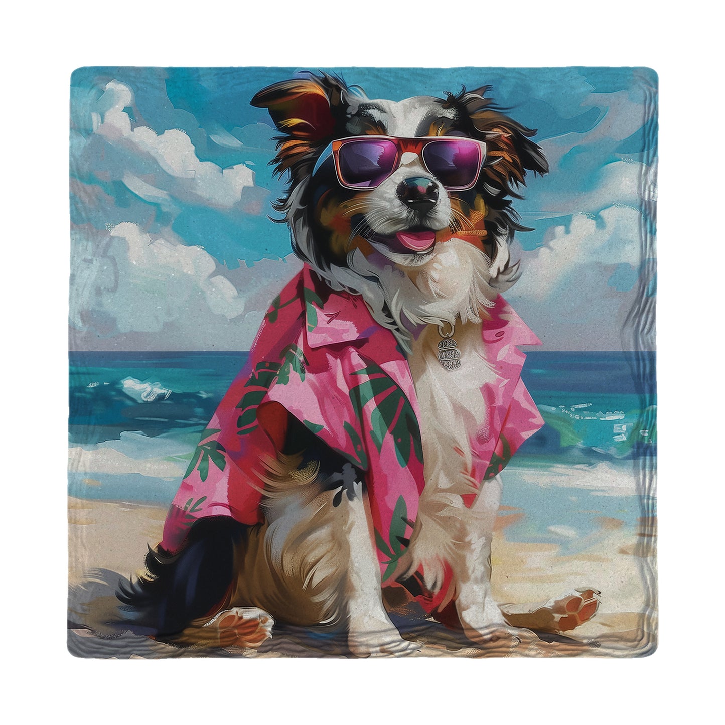 Australian Shepherd Beach Dog | Drink Coaster