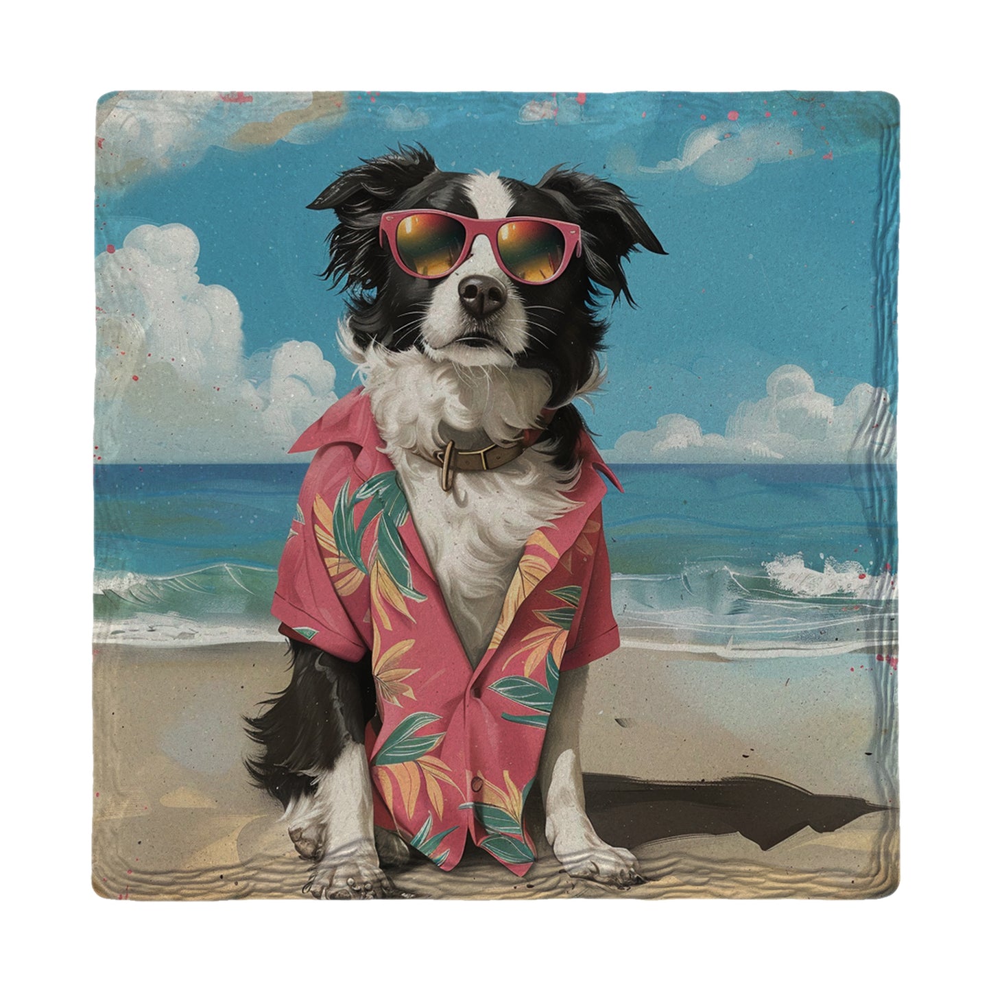 Border Collie Beach Dog | Drink Coaster