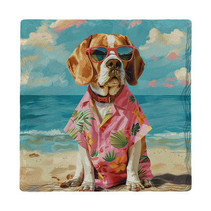 Beagle Beach Dog | Drink Coaster