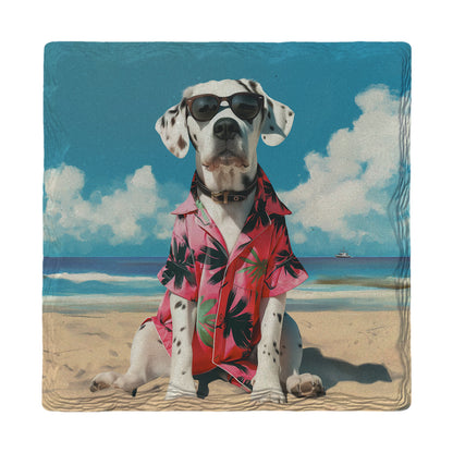 Dalmation Beach Dog | Drink Coaster