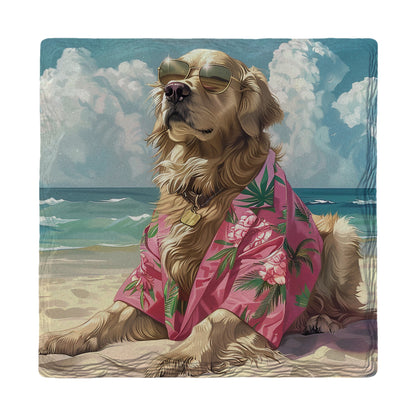 Golden Retriever Beach Dog | Drink Coaster