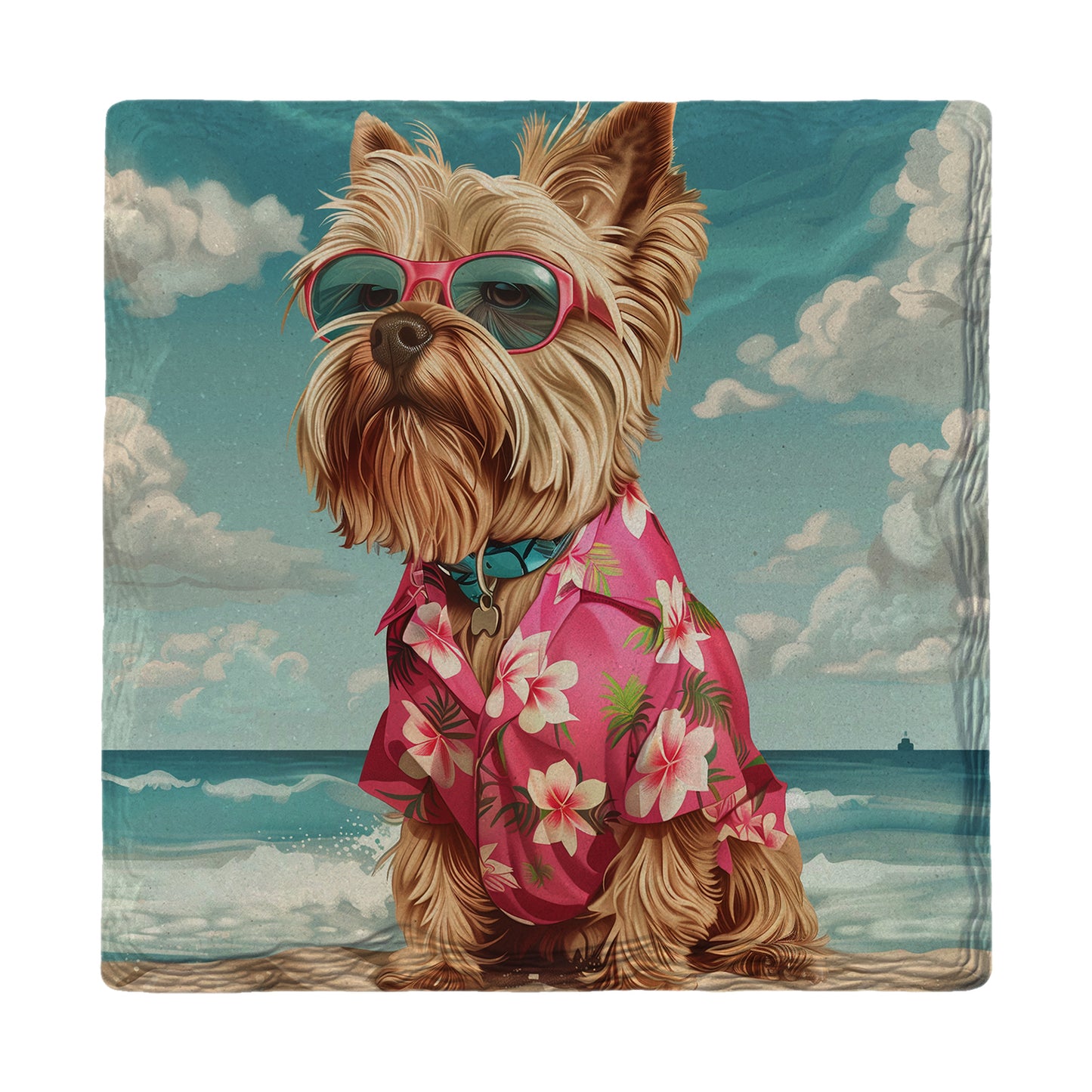 Yorkie Beach Dog | Drink Coaster