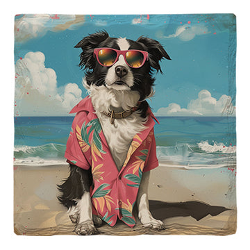 Border Collie Beach Dog | Drink Coaster