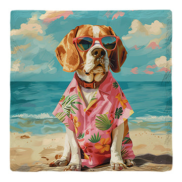 Beagle Beach Dog | Drink Coaster