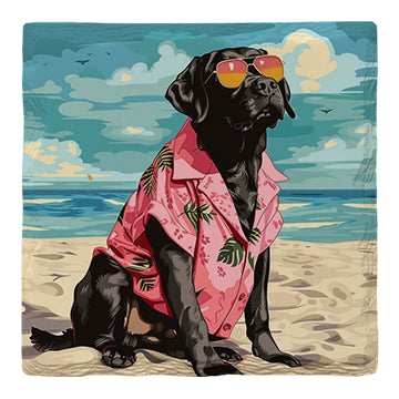 Black Lab Beach Dog | Drink Coaster