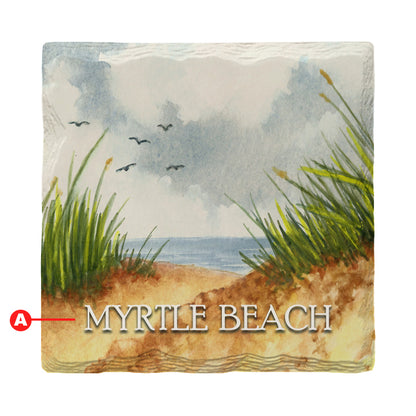 Customizable Beach Path | Drink Coaster