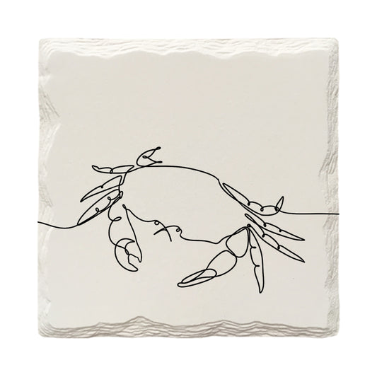 Crab Line Drawing | Drink Coaster