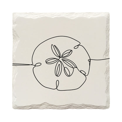 Sand Dollar Line Drawing | Drink Coaster