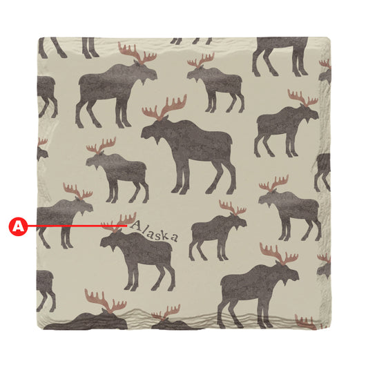 Customizable Moose Pattern | Drink Coaster