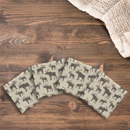 Customizable Moose Pattern | Drink Coaster