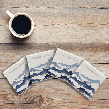 Customizable Watercolor Mountains | Drink Coaster