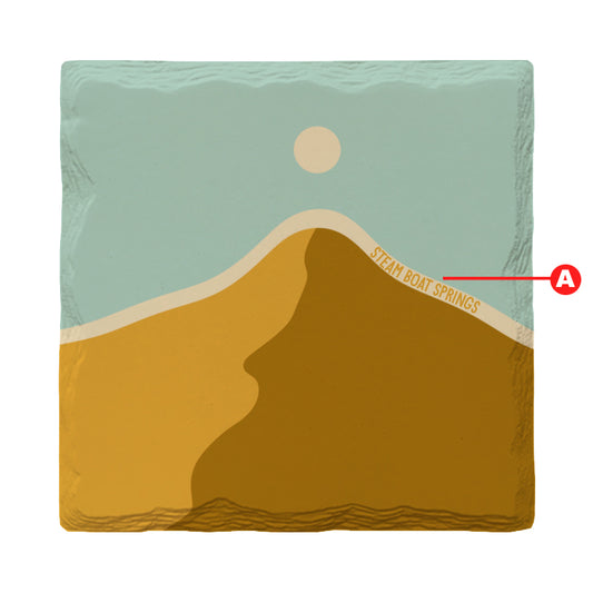 Customizable Ochre Mtn. | Drink Coaster