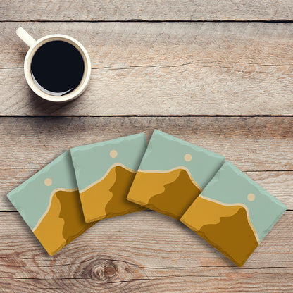 Customizable Ochre Mtn. | Drink Coaster