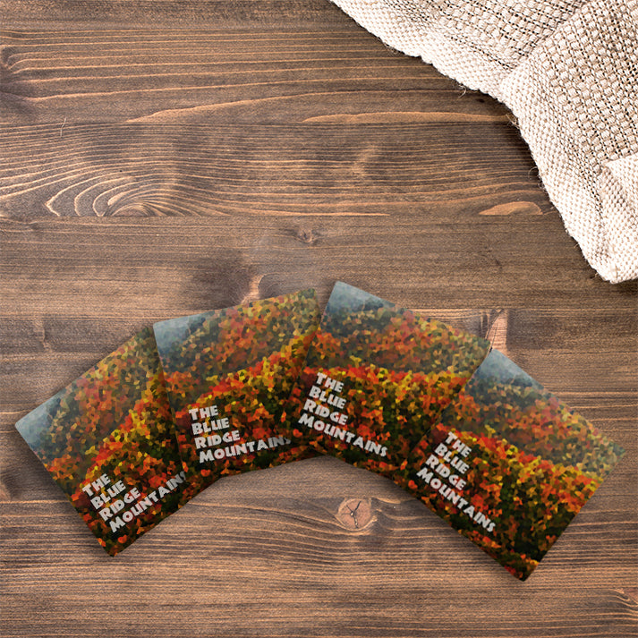 Customizable Fall Colors | Drink Coaster | Absorbent Ridged Ceramic