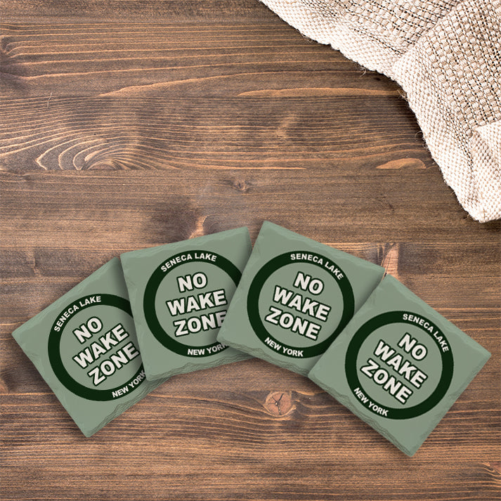 Customizable No Wake Zone Green | Drink Coaster