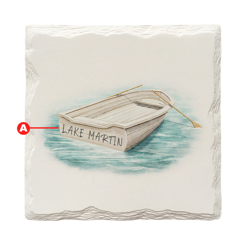 Customizable Cute Rowboat | Drink Coasters