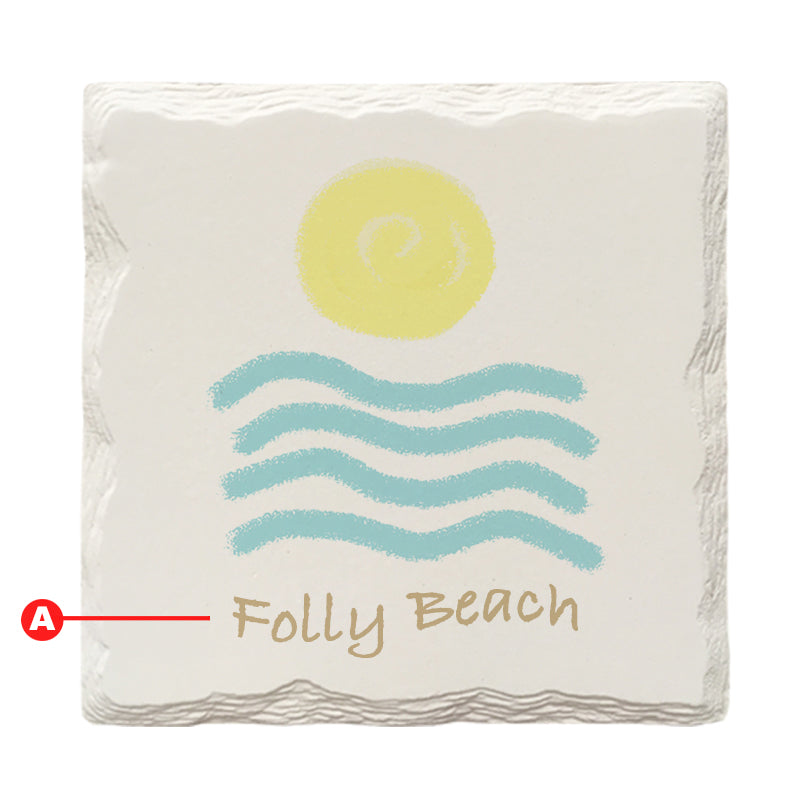 Customizable Sun & Water | Drink Coaster