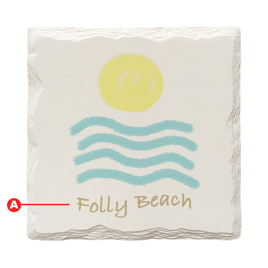 Customizable Sun & Water | Drink Coaster