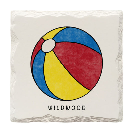 Customizable Beach Ball Doodle | Drink Coaster