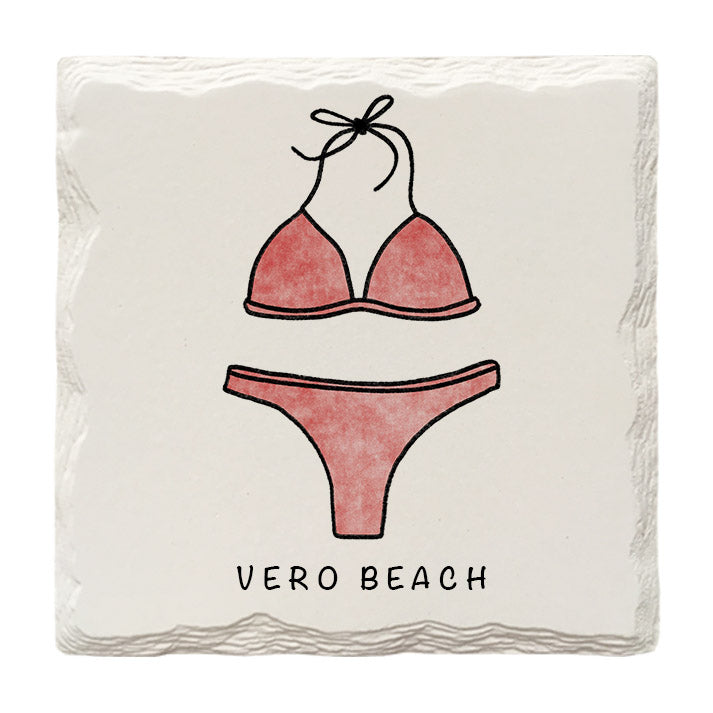 Customizable Bikini Doodle | Drink Coaster