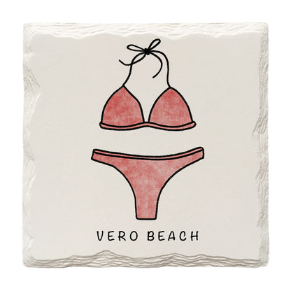 Customizable Bikini Doodle | Drink Coaster