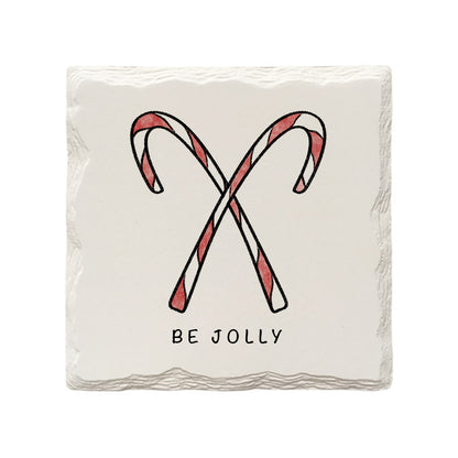 Customizable Candy Canes Doodle | Drink Coaster