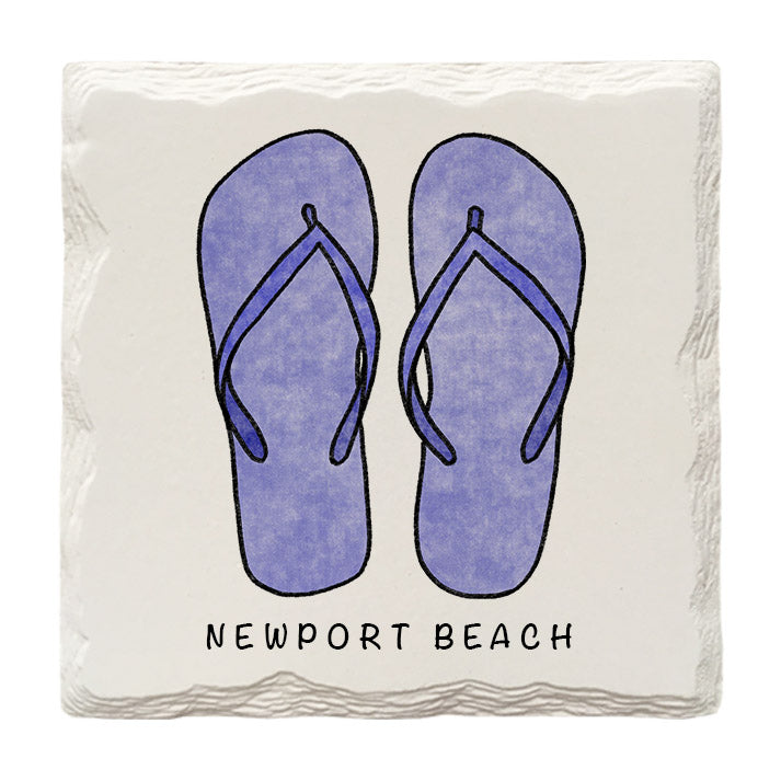 Customizable Flip Flops Doodle | Drink Coaster