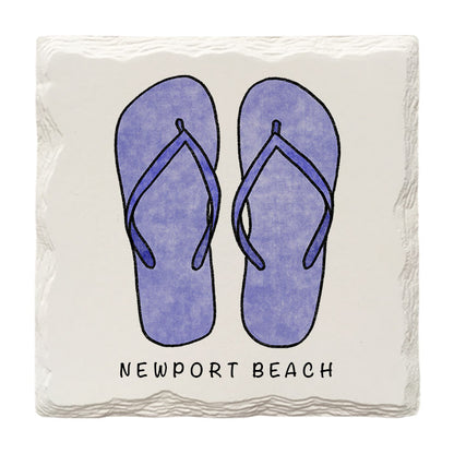 Customizable Flip Flops Doodle | Drink Coaster