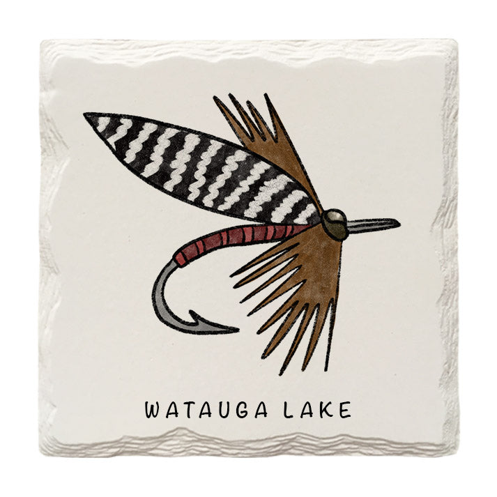 Customizable Fly Fishing Fly Doodle | Drink Coaster