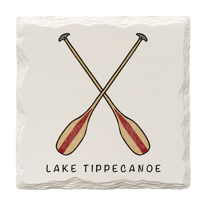 Customizable Oars Doodle | Drink Coaster | Absorbent Ridged Ceramic