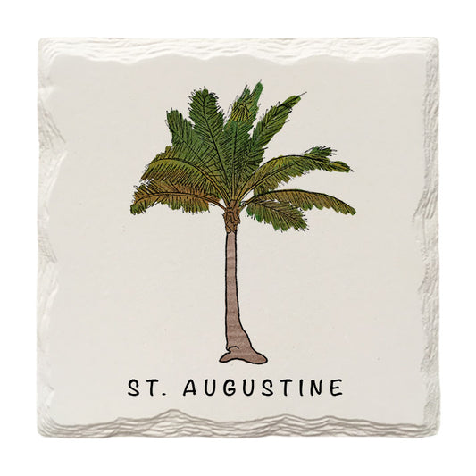 Customizable Palm Tree Doodle | Drink Coaster