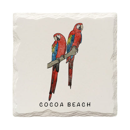 Customizable Parrots Doodle | Drink Coaster