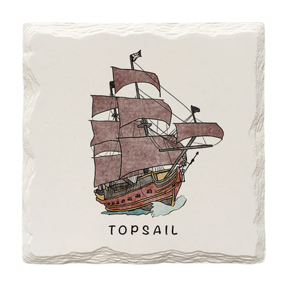 Customizable Pirate Ship Doodle | Drink Coaster